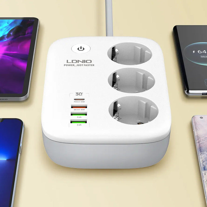 Enchufe Inteligente Adaptador Usb Carga Rapida 30w