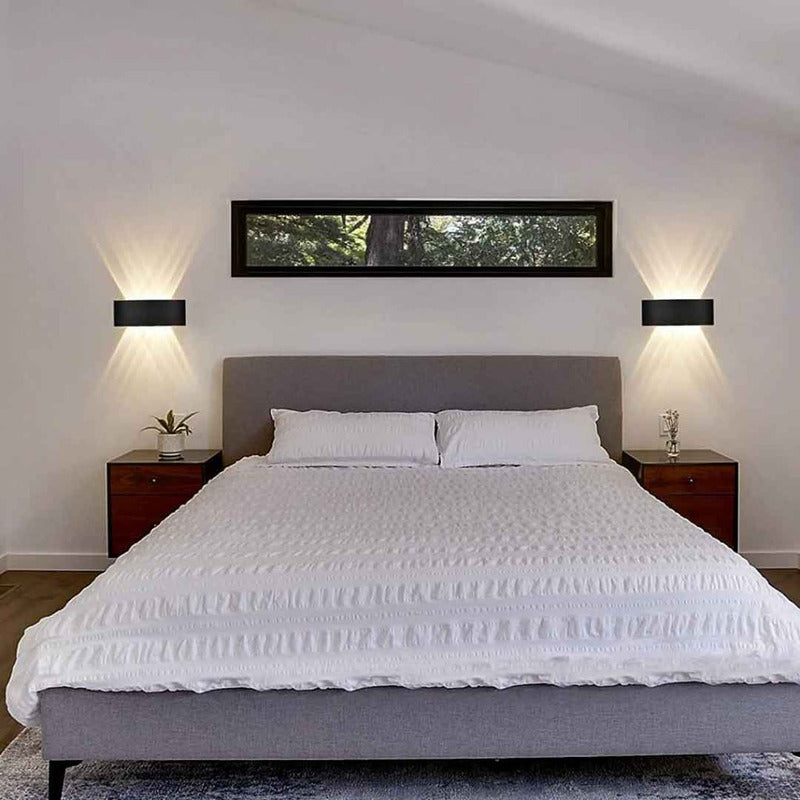 Set X4 Aplique Pared Exterior Luminaria Foco Bidireccional