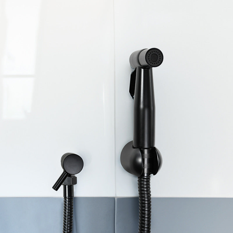 Ducha Higienica Negra Griferia Grifo Baño Con Boton