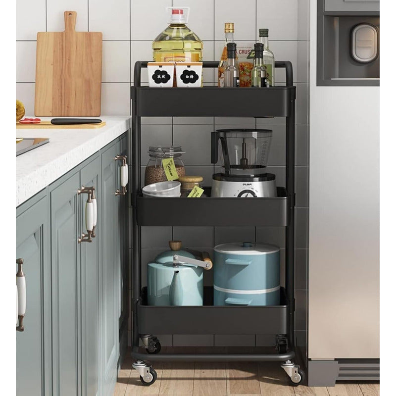 Organizador Cocina Baño Oficina Multiuso De Metal Con Ruedas