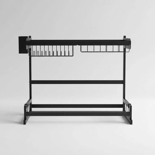 Organizador Escurridor Cocina Sobre Bacha 2 Nivel 65x52x26cm Negro