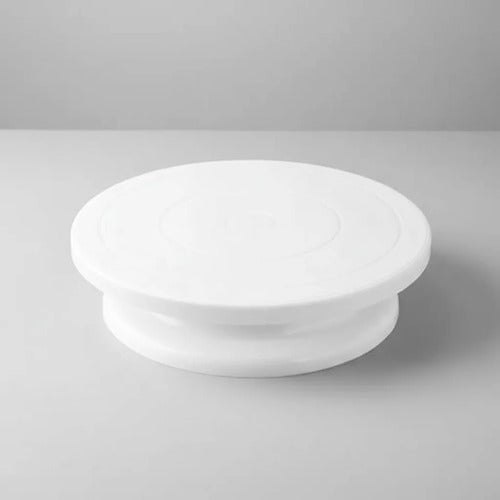 Soporte Base Giratorio Tortas Repostería 28cm Decorar Blanco