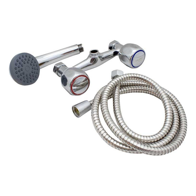 Grifo Para Baño Doble Comando Duchero + Telefono Ducha
