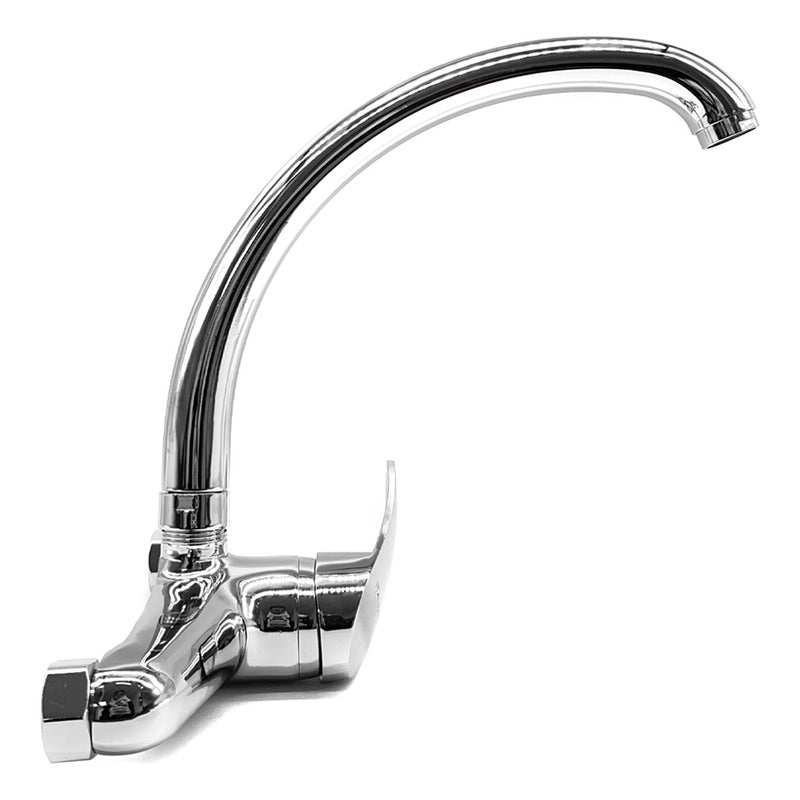 Grifo Monocomando 20cm Cocina Cromado Canilla Mesada Pared
