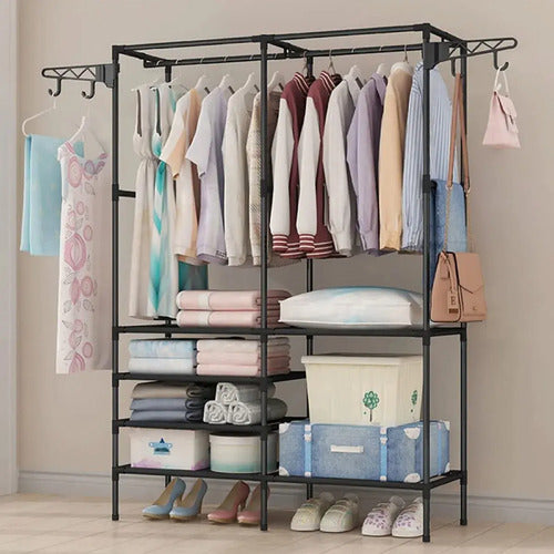 Perchero Organizador De Pie Estante Ropa Dormitorio Aleatorio