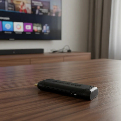 Tv Stick 4k 2gb Ram 16gb Wifi Ios Android Convertidor Smart Negro De Voz