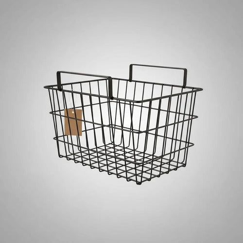 Estante Canasto Metal Colgante Organizador 25x21x20cm Marrón