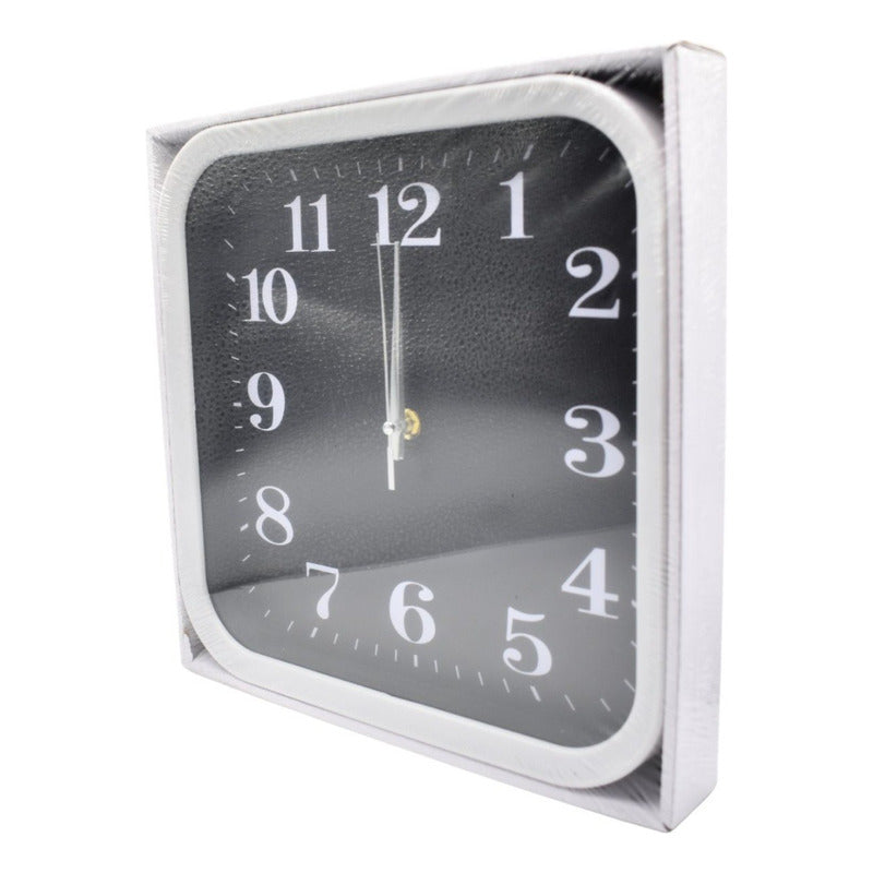 Reloj Grande Para Pared De Plastico Cuadrado 28x28cm