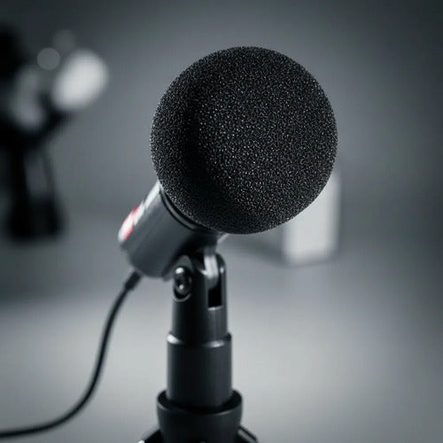 Micrófono Pc Celular Trípode Grabación Pro Streaming Podcast Negro
