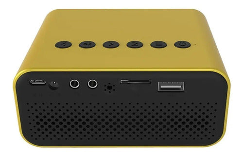 Mini Proyector Portátil Con Control Remoto Hdmi Av Tf Hd Color Amarillo - Yt500