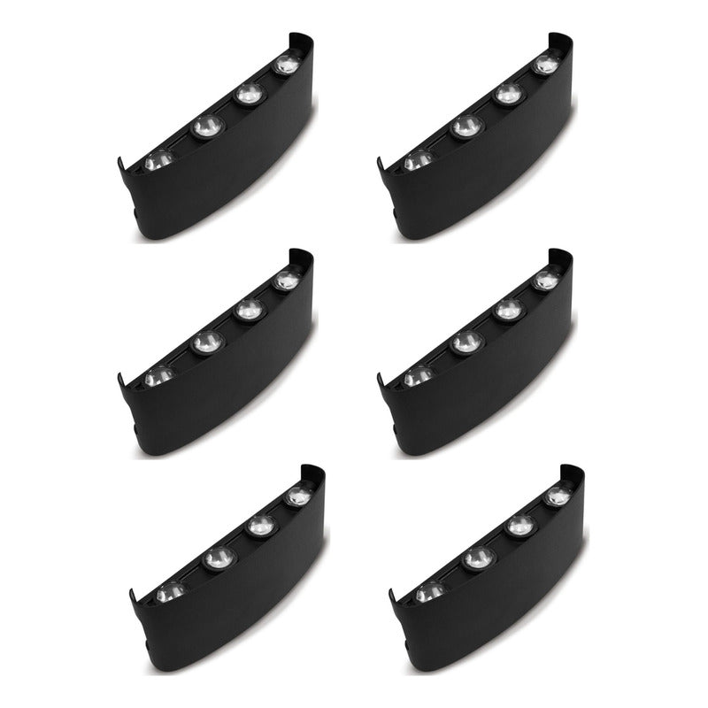Set X6 Foco Pared Aplique Exterior Lampara Bidireccional