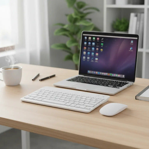 Teclado Y Mouse Inalambrico Bluetooth Recargable Combo