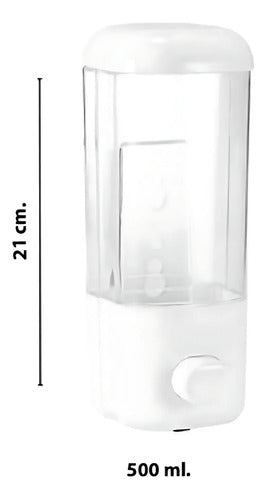 Dispensador Jabon Shampoo Gel Alcohol Cocina Baño 500ml Blanco
