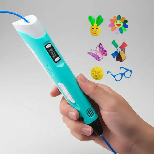 Lapicera Lápiz 3d Filamento Pla Abs Pantalla Lcd Ajustable Aleatorio