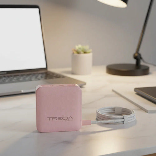 Power Bank Cargador Portatil Treqa 6000mah Usb 2.1a Celular Rosa