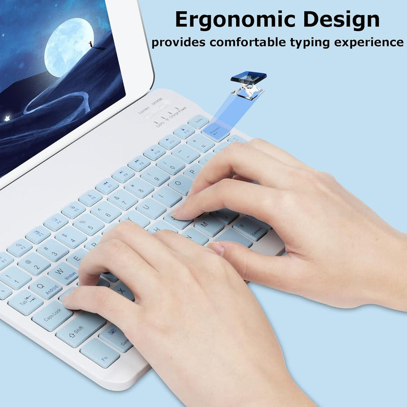 Teclado Y Mouse Inalambrico Bluetooth Recargable Combo