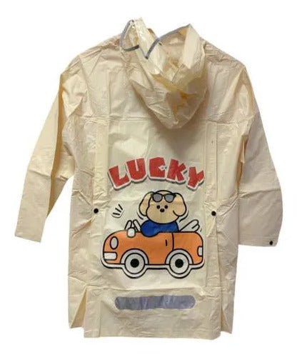 Pilot Impermeable Lluvia Infantil Capucha Visera Reflectivo Beige 3xl ( 130-150cm.) Estampado Infantil Reflectivo