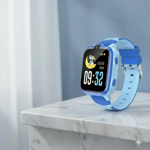 Smartwatch Infantil 4g Camara Microfono Wifi Azul Nano Sim Aleatorio Mesh Azul