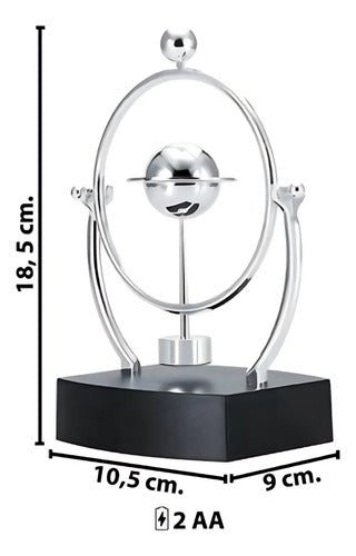 Adorno Pendulo Movimiento Perpetuo Orbital Decoracion Mesa Plateado