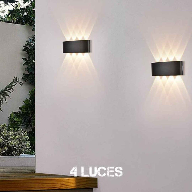 Aplique Pared Exterior Luminaria Lampara Bidireccional Foco