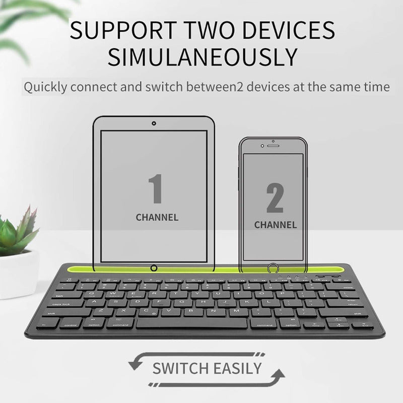 Teclado Bluetooth Portatil Inalambrico Soporte Tablet Celu