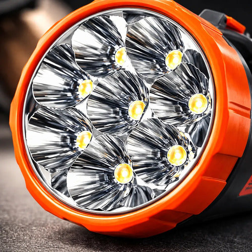 Linterna Portatil Foco Grande Recargable 15 Leds 15 Horas Blanco