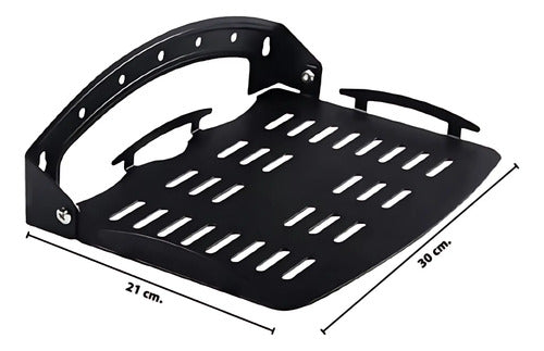Soporte Para Canalera Tv Box Repisa Estante De Pared Negro