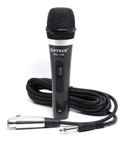 Micrófono Canteante Profesional Karaoke Eventos Cable 4 M Negro