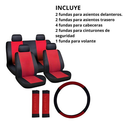 Cubre Asientos Para Auto Fundas Set 11 Piezas