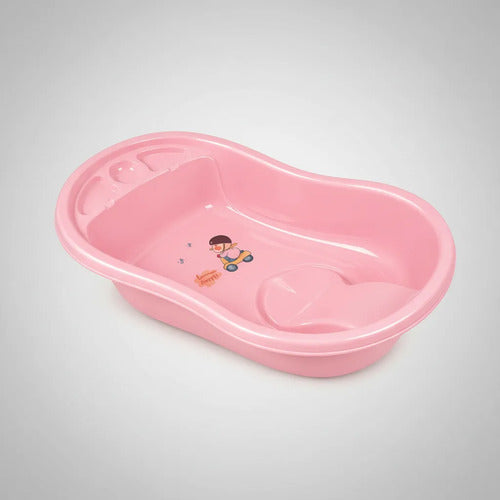 Bañera Infantil Plástica Para Bebé 72x40cm Plástico Cómoda Rosa