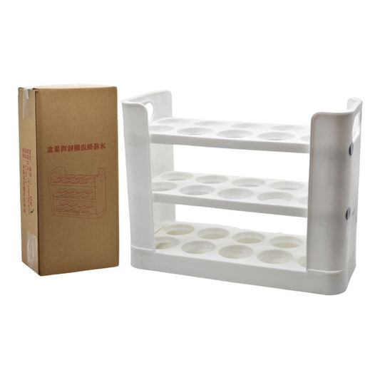 Pack De 2 Huevera De Plastico Heladera Color Blanco 19x25cm