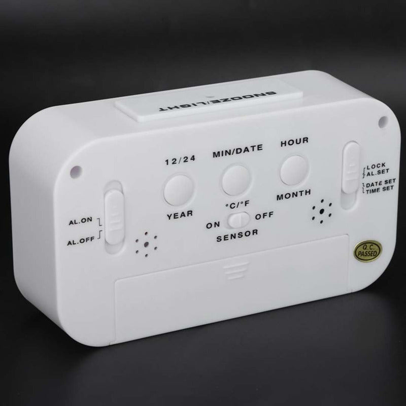 Reloj Despertador Rectangular Con Numeros Grandes