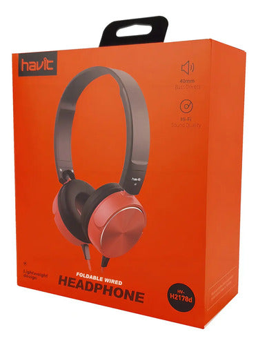 Auriculares Con Micrófono Para Tablet Y Celular Color Rojo