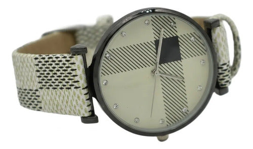 Reloj Pulsera Diseño Elegante Correa Estampada Mujer Hombre Aleatorio