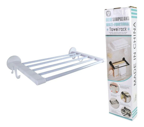 Toallero Colgante Para Baño 48x24cm Negro Y Blanco