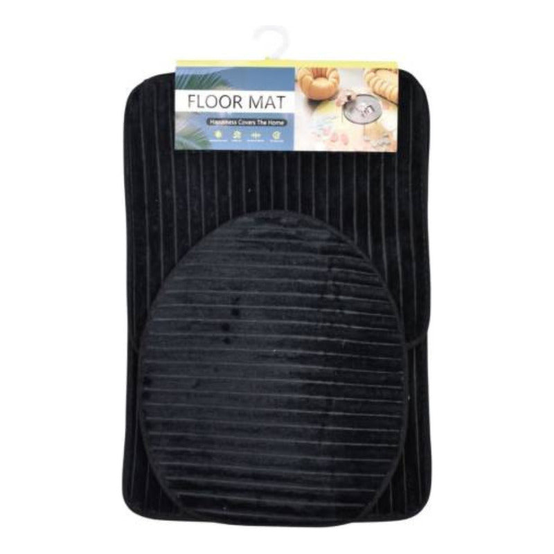 Set De Alfombras Para Baño 3 Pcs Con Relieve