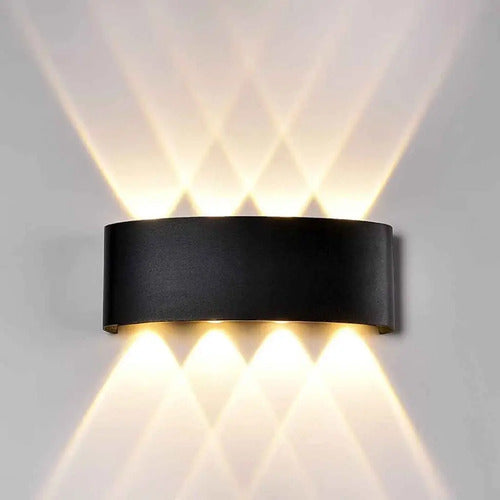 Set X2 Aplique Pared Exterior Luminaria Foco Bidireccional