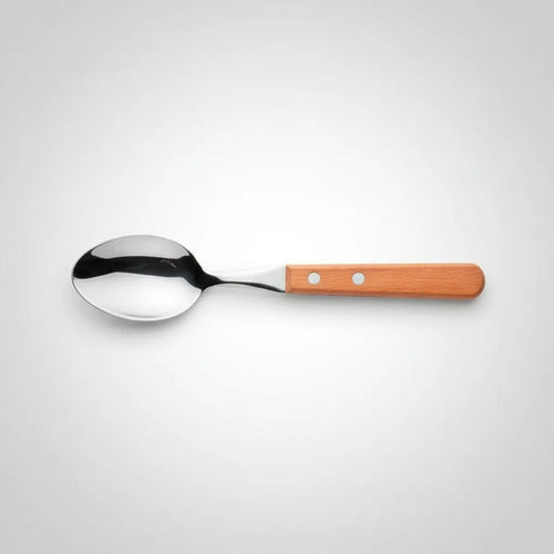 Cucharas Mesa Set X3 Piezas Acero Inoxidable Mango Naranja