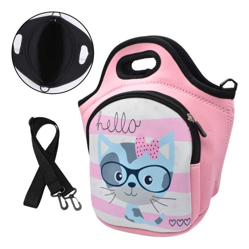 Bolso Lonchera Infantil Para Niños De Neopreno 30x27cm.