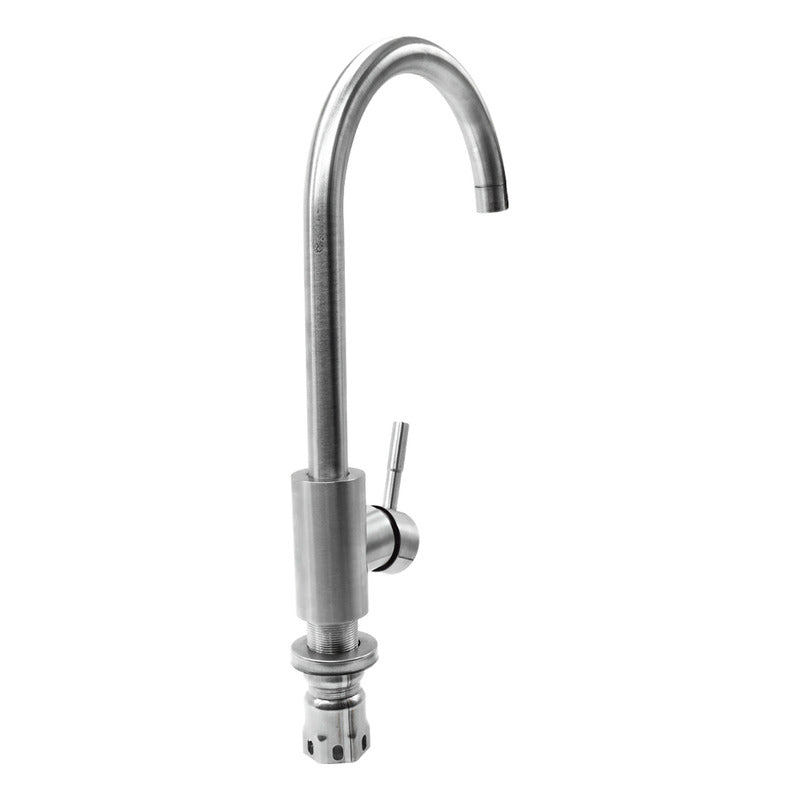 Grifo Alto Mesada Canilla Para Cocina Metalica + Colillas