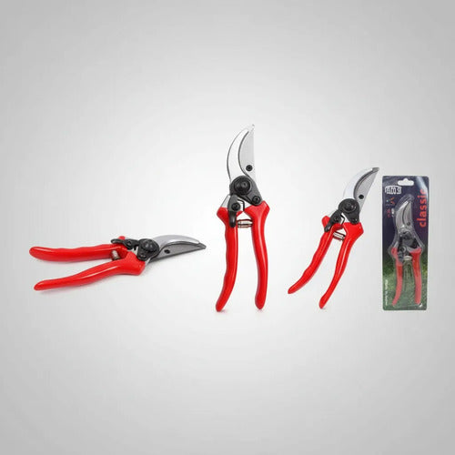 Tijera De Podar Jardinería 20cm Bloqueo Corte Ramas Ligeras Rojo