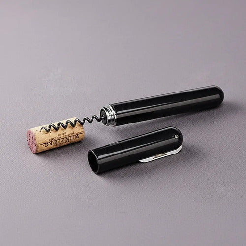 Abridor Botellas Vino Sacacorchos Presion Aire Corta Capsula Negro