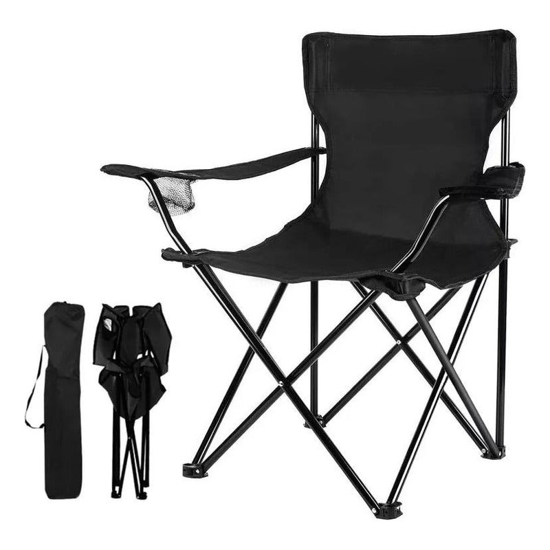 Carpa Camping 3 A 4 Personas + 3 Sillas Plegables Posabrazos