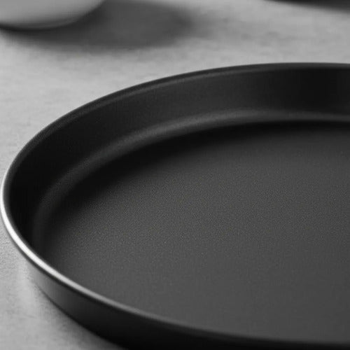 Molde Asadera Pizza Antiadherente 30cm Redonda Horno Cocina Negro