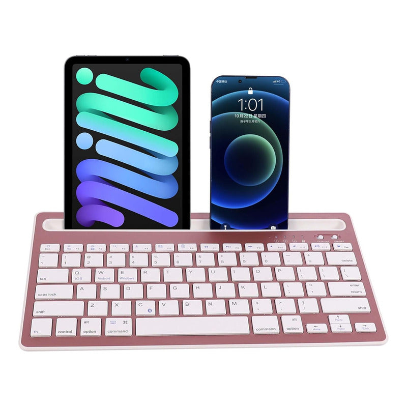 Teclado Bluetooth Portatil Inalambrico Soporte Tablet Celu
