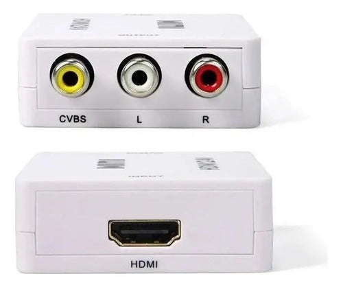 Convertidor Av-rca A Hdmi: Compatible Con Televisores, Dvd Y Juegos