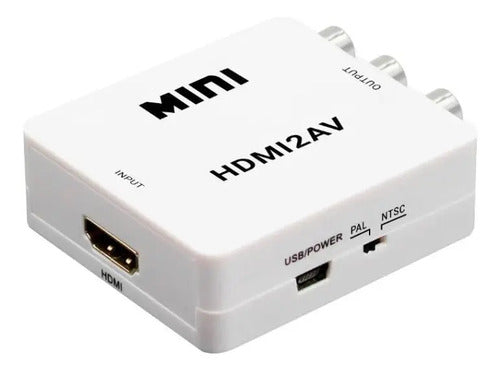 Conversor De Hdtv A Rca Convertidor Hdmi A Rca Av Blanco