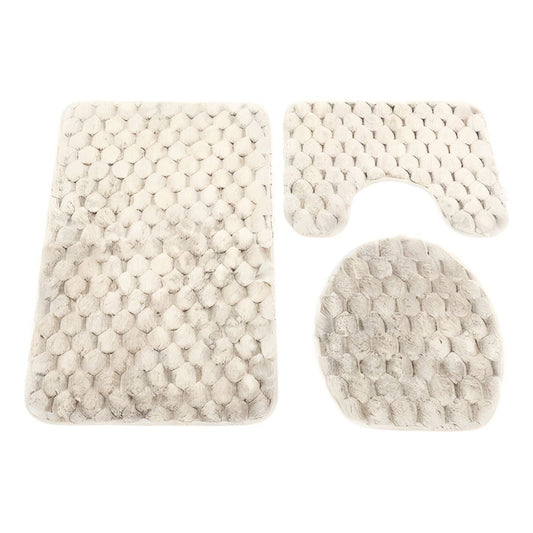 Set De Alfombras Para Baño 3 Pcs Con Relieve