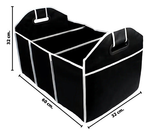 Organizador Para Maletero Valija Baul Auto Multiuso Lisa Negro