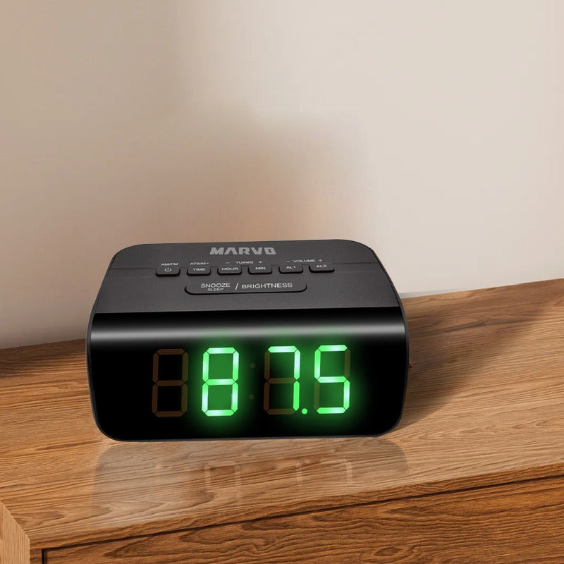 Reloj Radio Rectangular Am Fm Color Negro